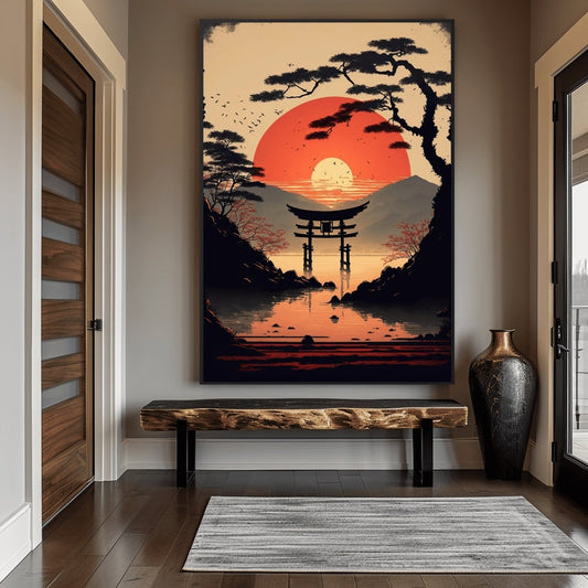 Japanese Landscape Wall Art Canvas